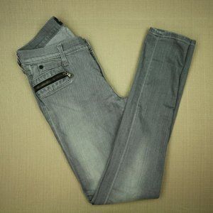 Hudson Spark Super Skinny Jeans Women's Size 27 Low Rise Puritan Gray Denim
